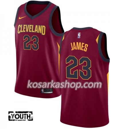 Dres Cleveland Cavaliers LeBron James 23 Nike 2017-18 Crvena Swingman - Dječji